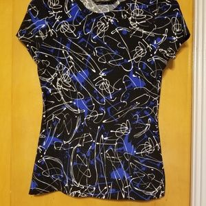 Fitted crew neck blouse